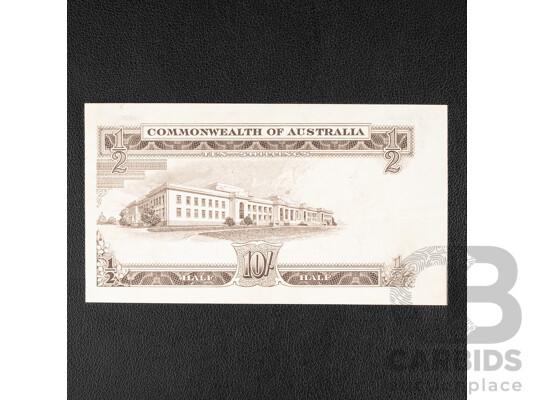 Australian 1961 Ten Shillings Error Note R17, Coombs/Wilson, Off Center Print