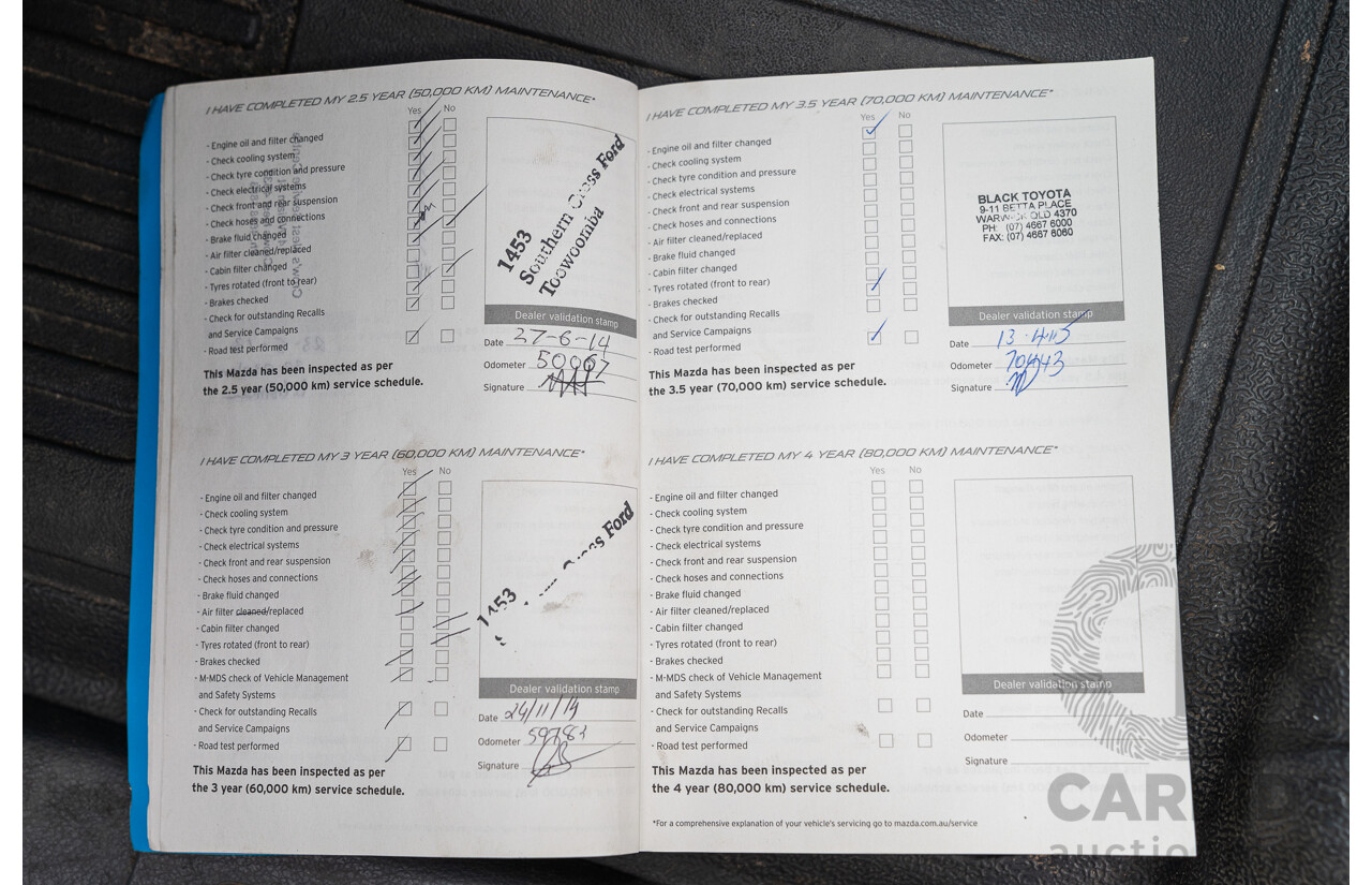 06/2012 Mazda BT-50 XT (4x2)  Freestyle C/Chas White Turbo Diesel 3.2L