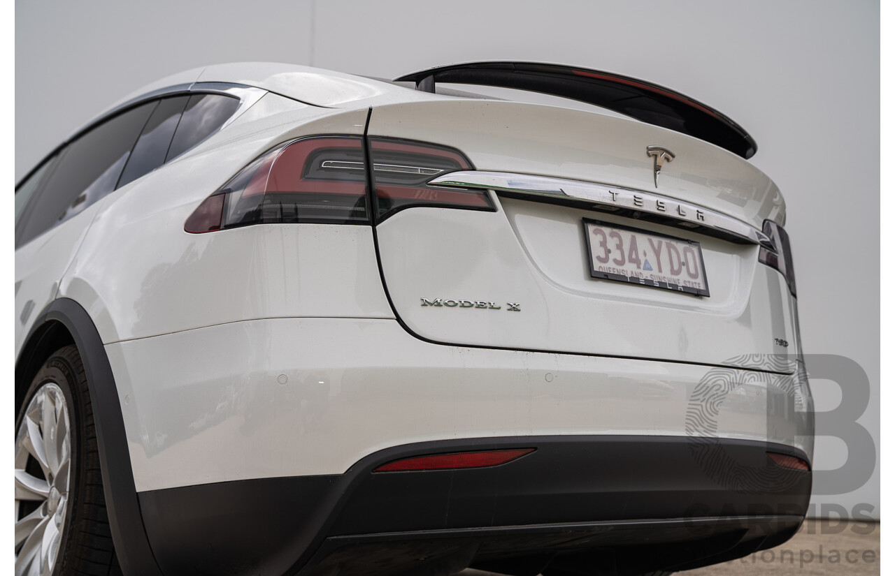 05/2018 Tesla Model X 75D (AWD) 75XB MY18 4d Wagon Pearl White Dedicated Electric EV - 245kw