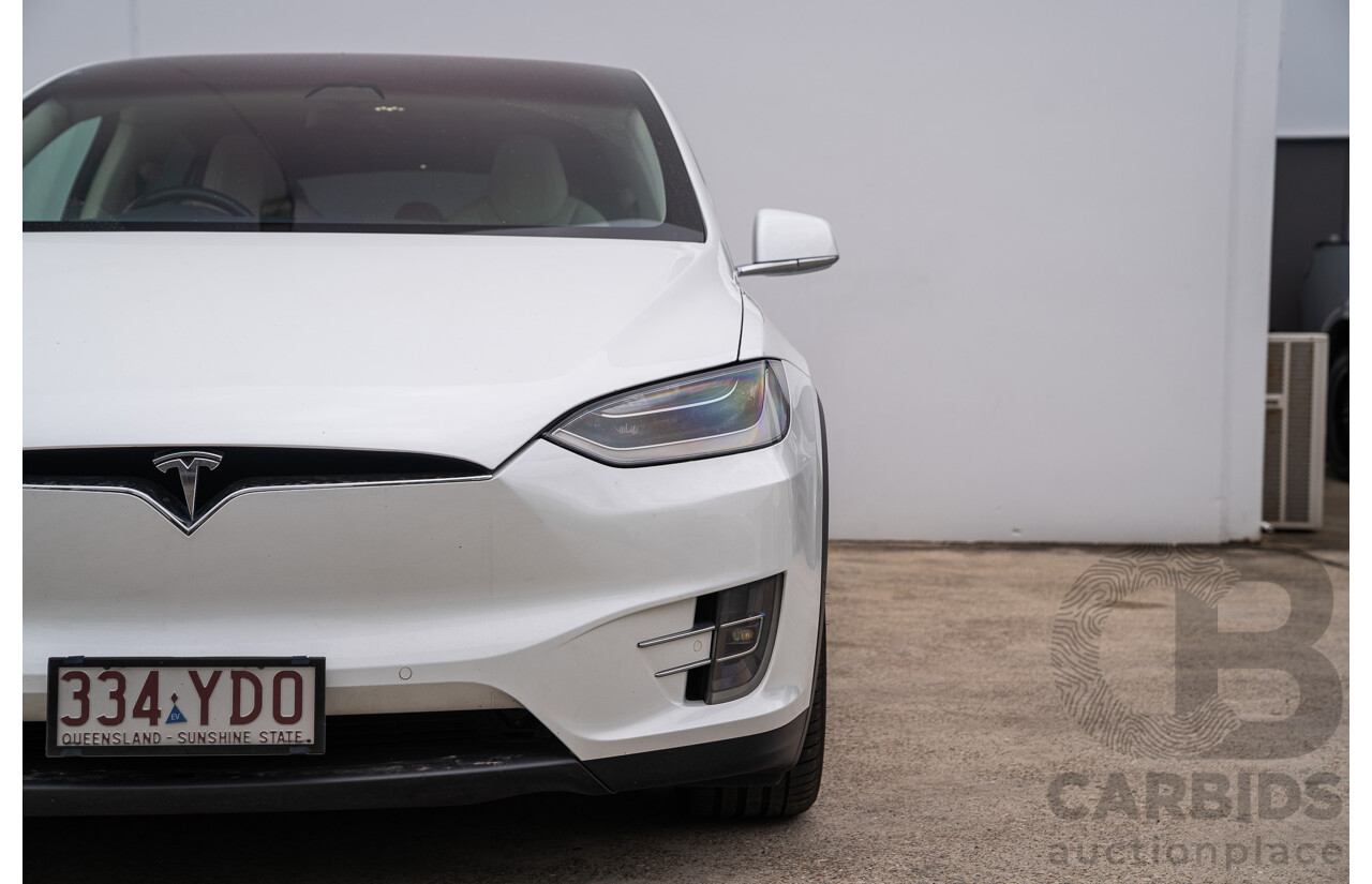 05/2018 Tesla Model X 75D (AWD) 75XB MY18 4d Wagon Pearl White Dedicated Electric EV - 245kw