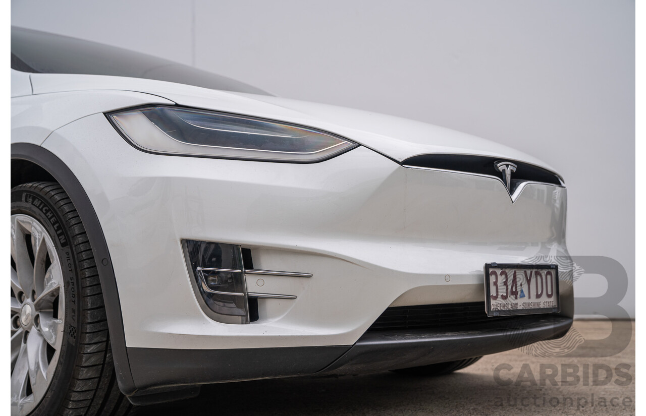 05/2018 Tesla Model X 75D (AWD) 75XB MY18 4d Wagon Pearl White Dedicated Electric EV - 245kw