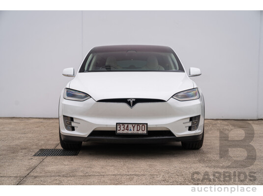 05/2018 Tesla Model X 75D (AWD) 75XB MY18 4d Wagon Pearl White Dedicated Electric EV - 245kw