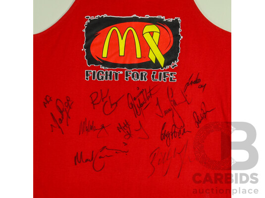 2002 McDonald's Fight for Life Signed Framed Boxing Singlet & Photos