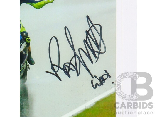 Nine-Time MotoGP World Champion Valentino Rossi Signed Framed Photo