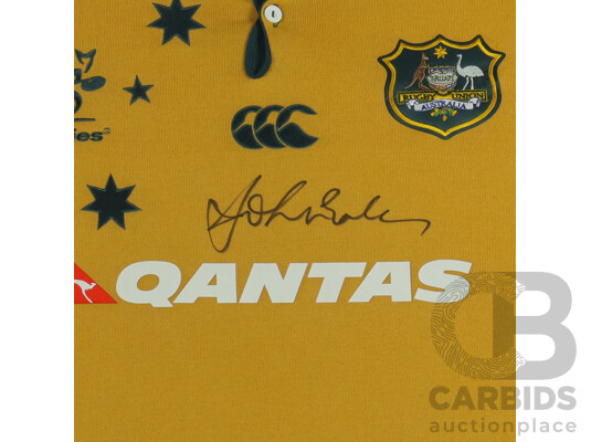 Former Wallabies Captain John Eales Signed Framed Wallabies Rugby World Cup Jersey