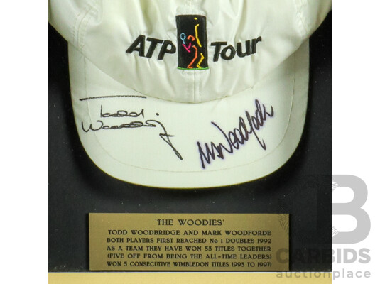 Eleven-Time Grand Slam Champions & Olympic Gold Medallists (The Woodies) Todd Woodbridge & Mark Woodforde Hand Signed Tennis Cap