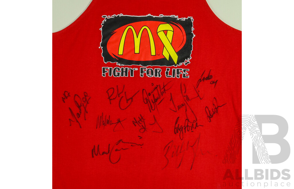2002 McDonald's Fight for Life Signed Framed Boxing Singlet & Photos