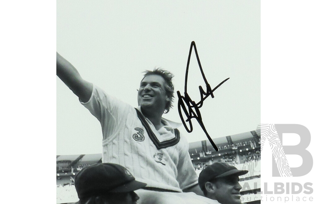 Shane Warne Cricket Legend Signed Framed Photo