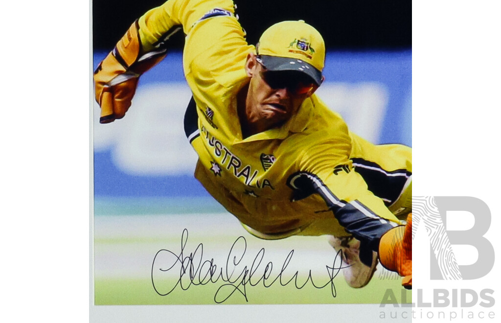 Adam Gilchrist Signed Framed Photo
