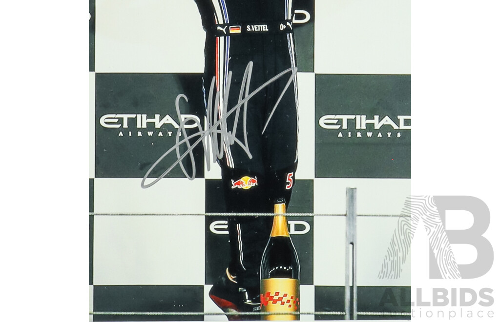 Former F1 World Champion Sebastian Vettel Signed Framed Photo