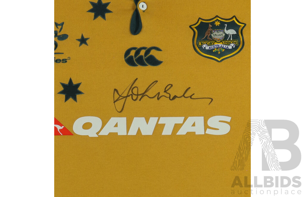 Former Wallabies Captain John Eales Signed Framed Wallabies Rugby World Cup Jersey