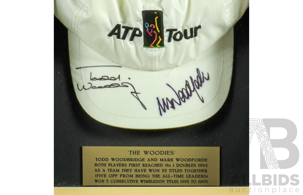 Eleven-Time Grand Slam Champions & Olympic Gold Medallists (The Woodies) Todd Woodbridge & Mark Woodforde Hand Signed Tennis Cap