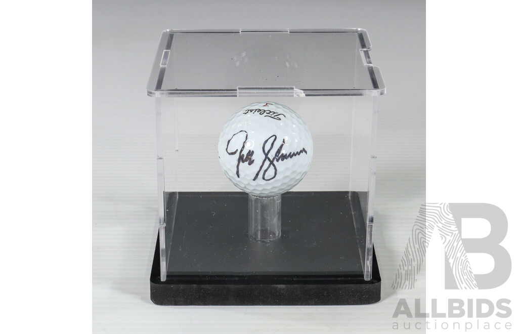 Former Golf World No. 1 Greg Norman, Masters Champion Adam Scott & PGA Tour Champion Jeff Sluman Signed Golf Collection