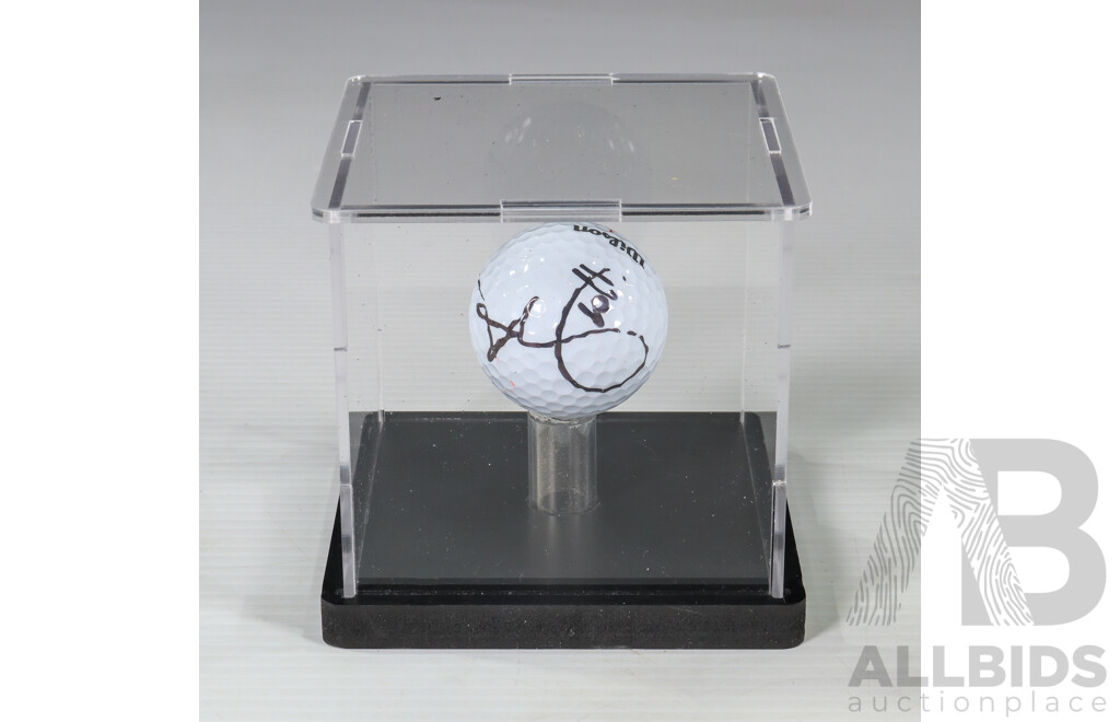 Former Golf World No. 1 Greg Norman, Masters Champion Adam Scott & PGA Tour Champion Jeff Sluman Signed Golf Collection