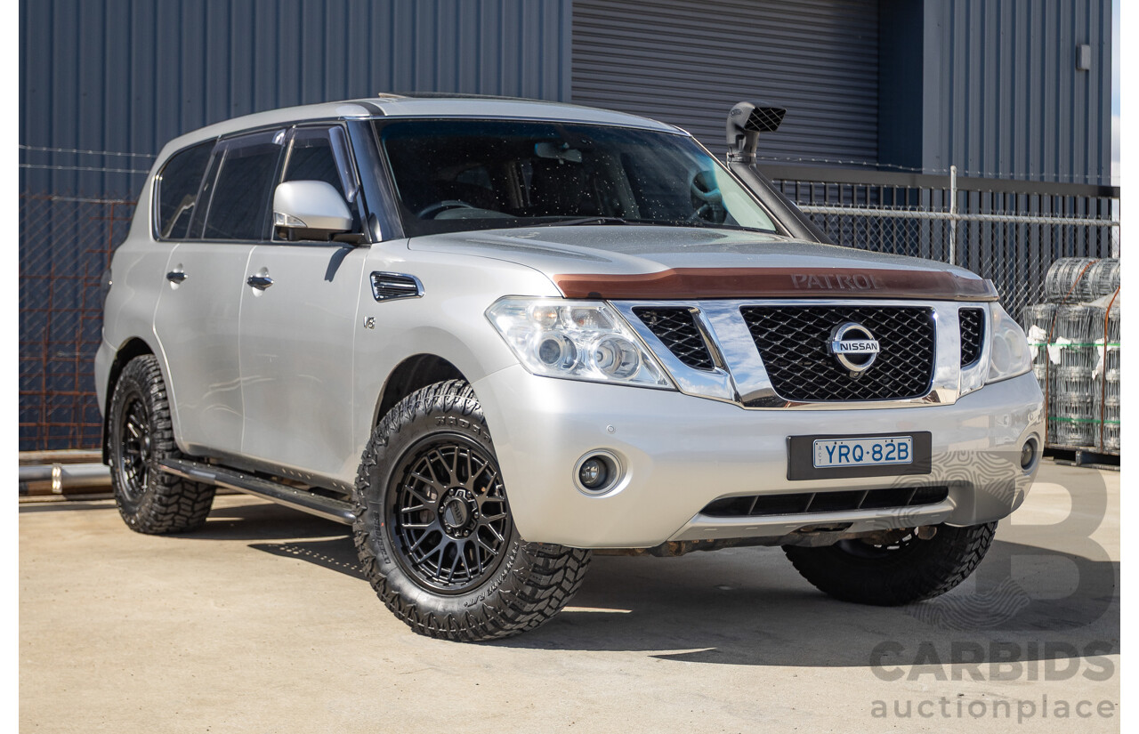 9/2015 Nissan Patrol Ti (4x4) Y62 Series 2 4d Wagon Brilliant Silver Metallic V8 5.6L