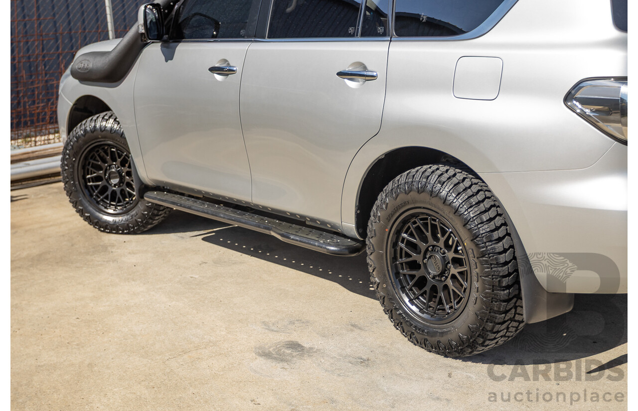 9/2015 Nissan Patrol Ti (4x4) Y62 Series 2 4d Wagon Brilliant Silver Metallic V8 5.6L