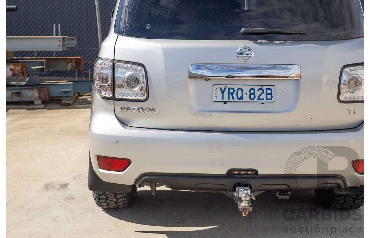 9/2015 Nissan Patrol Ti (4x4) Y62 Series 2 4d Wagon Brilliant Silver Metallic V8 5.6L