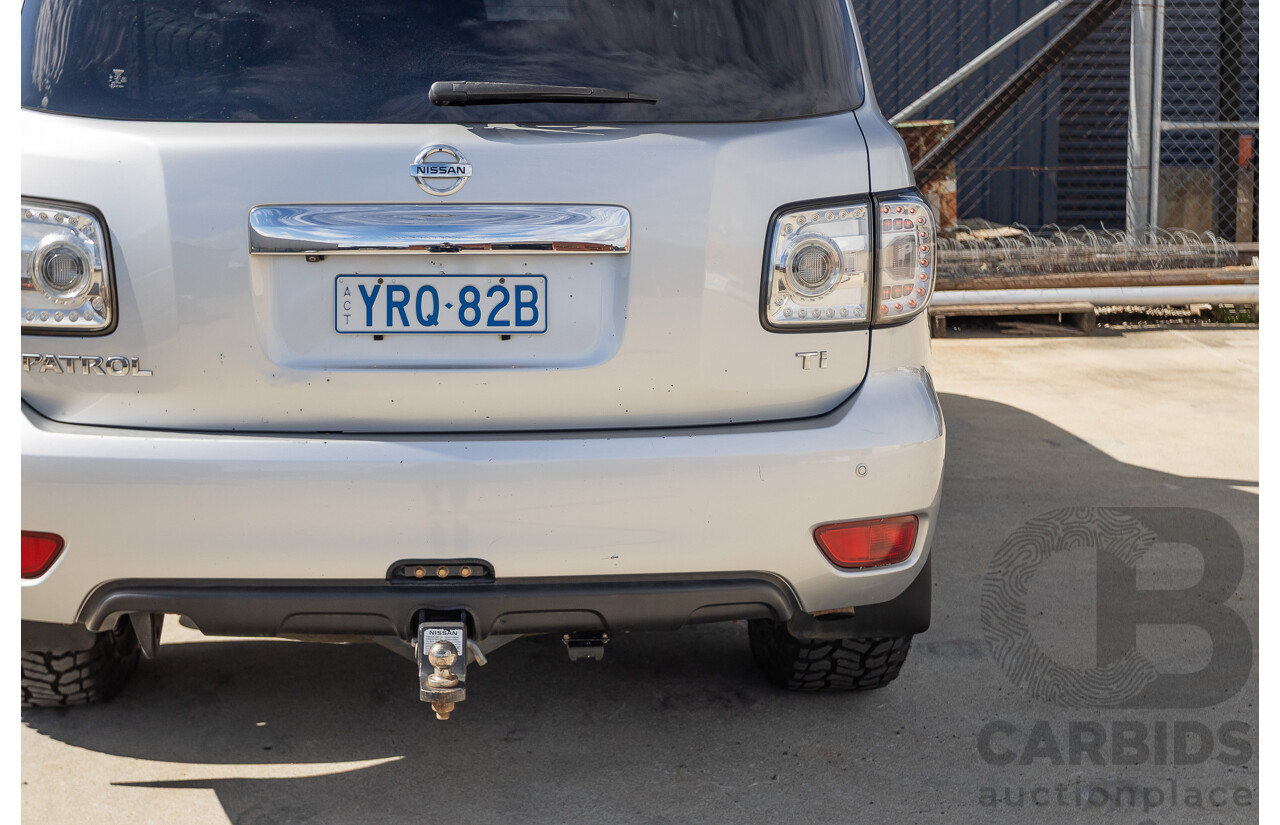 9/2015 Nissan Patrol Ti (4x4) Y62 Series 2 4d Wagon Brilliant Silver Metallic V8 5.6L