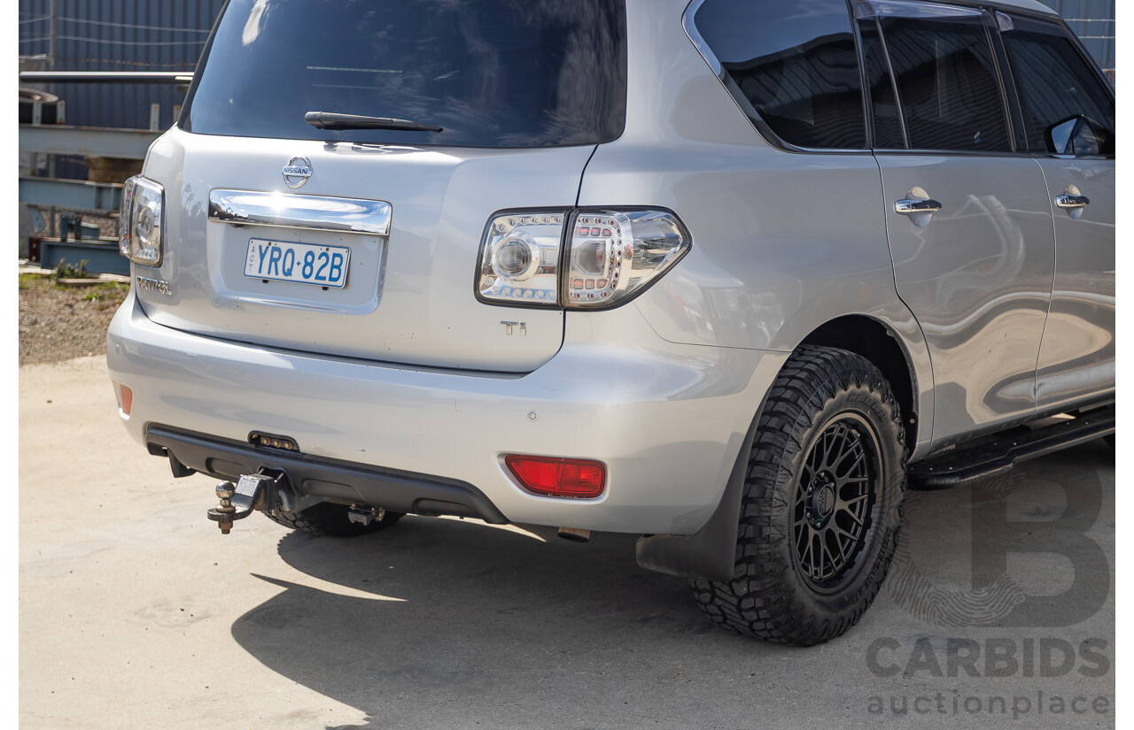 9/2015 Nissan Patrol Ti (4x4) Y62 Series 2 4d Wagon Brilliant Silver Metallic V8 5.6L