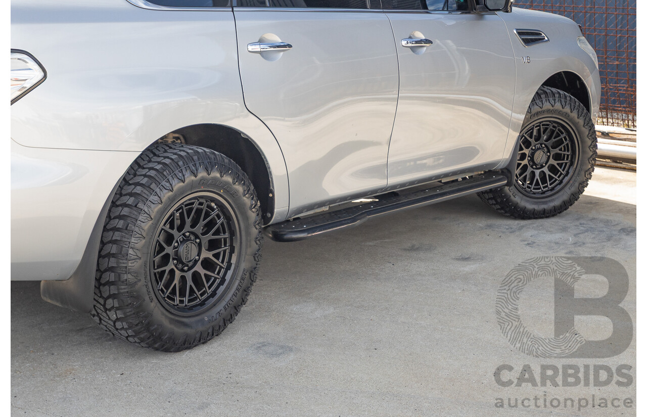 9/2015 Nissan Patrol Ti (4x4) Y62 Series 2 4d Wagon Brilliant Silver Metallic V8 5.6L