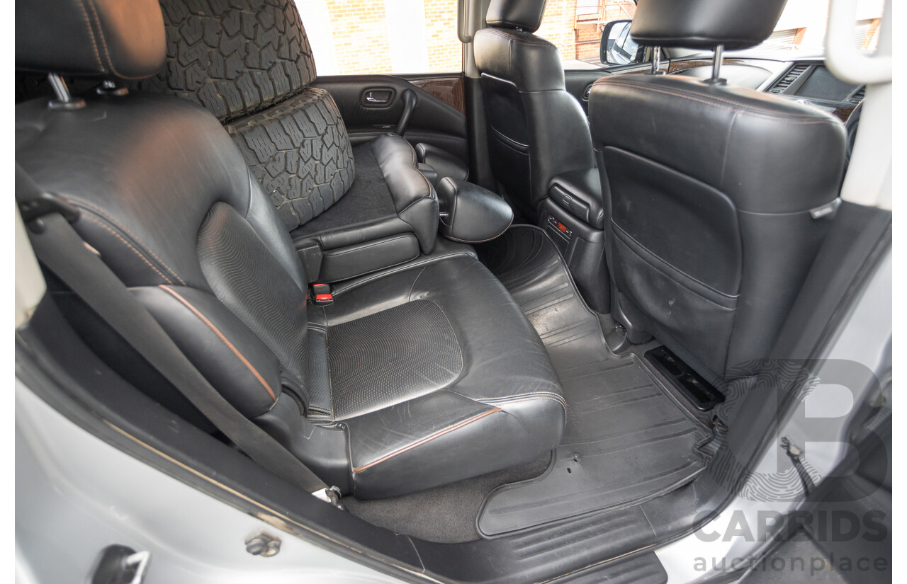 9/2015 Nissan Patrol Ti (4x4) Y62 Series 2 4d Wagon Brilliant Silver Metallic V8 5.6L
