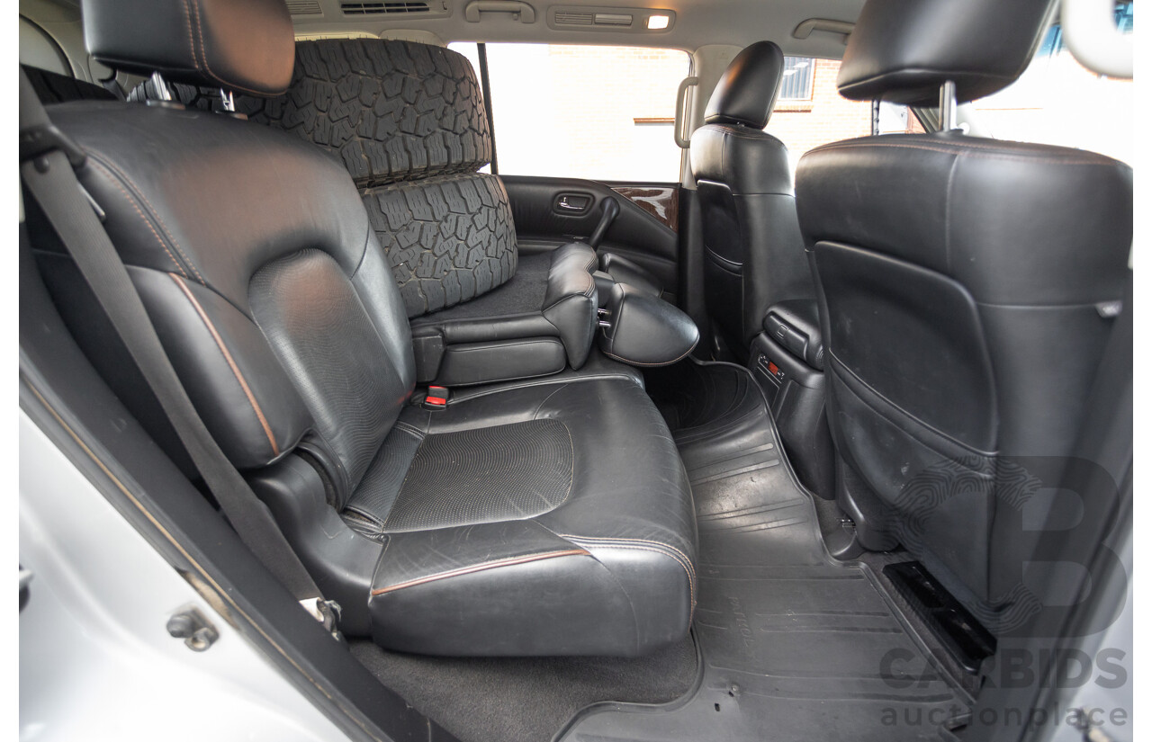 9/2015 Nissan Patrol Ti (4x4) Y62 Series 2 4d Wagon Brilliant Silver Metallic V8 5.6L