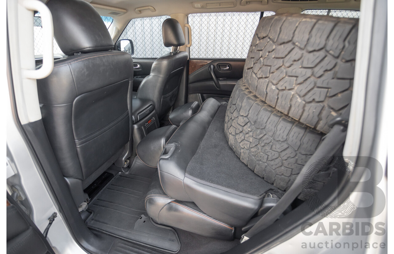 9/2015 Nissan Patrol Ti (4x4) Y62 Series 2 4d Wagon Brilliant Silver Metallic V8 5.6L