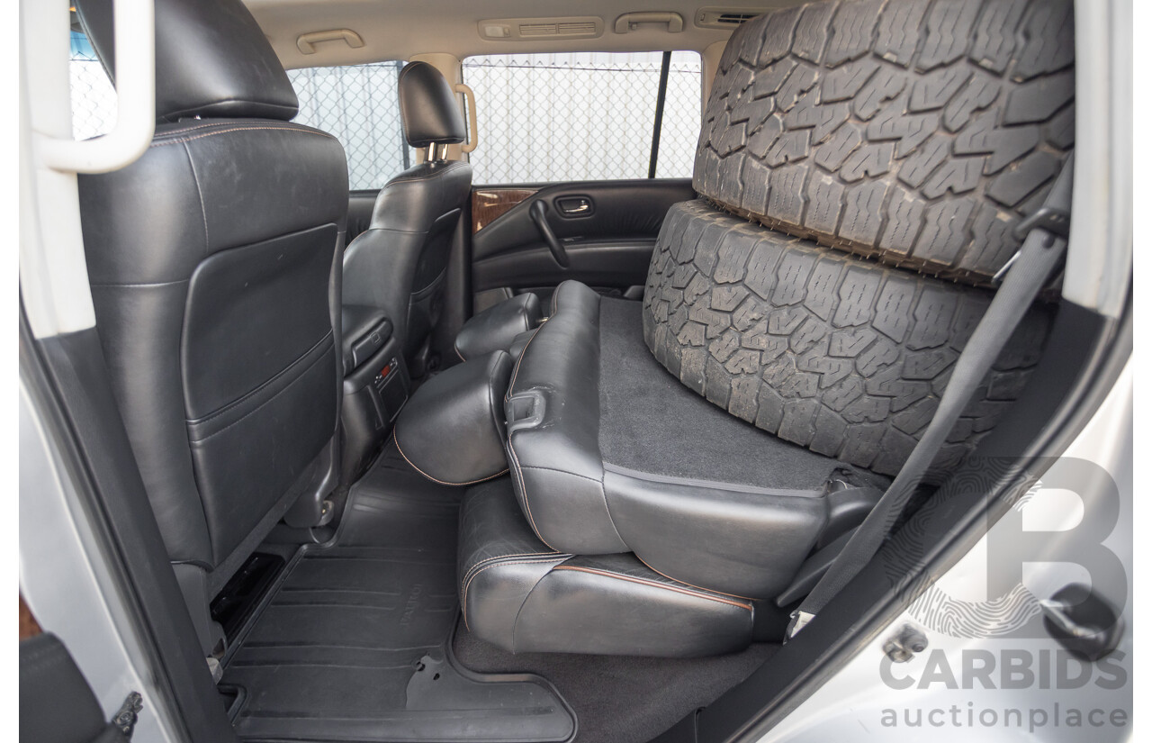9/2015 Nissan Patrol Ti (4x4) Y62 Series 2 4d Wagon Brilliant Silver Metallic V8 5.6L
