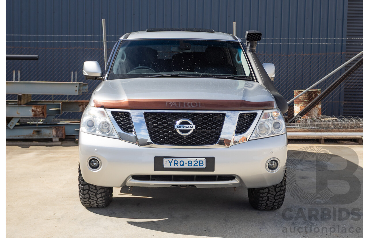 9/2015 Nissan Patrol Ti (4x4) Y62 Series 2 4d Wagon Brilliant Silver Metallic V8 5.6L