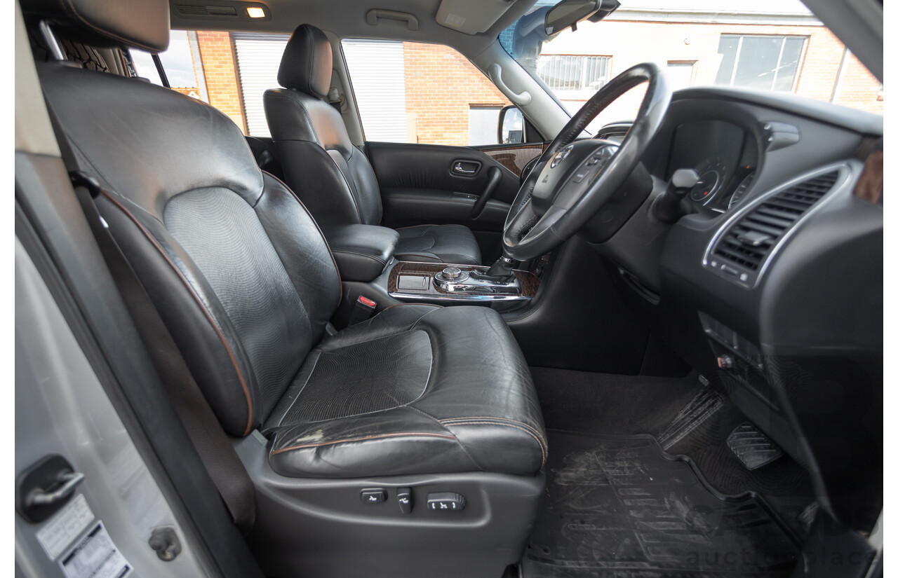 9/2015 Nissan Patrol Ti (4x4) Y62 Series 2 4d Wagon Brilliant Silver Metallic V8 5.6L