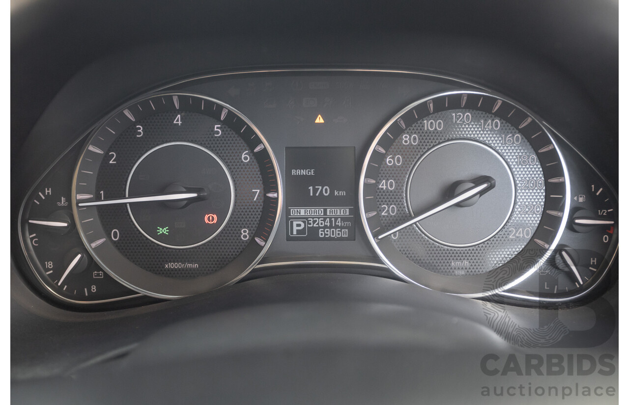 9/2015 Nissan Patrol Ti (4x4) Y62 Series 2 4d Wagon Brilliant Silver Metallic V8 5.6L