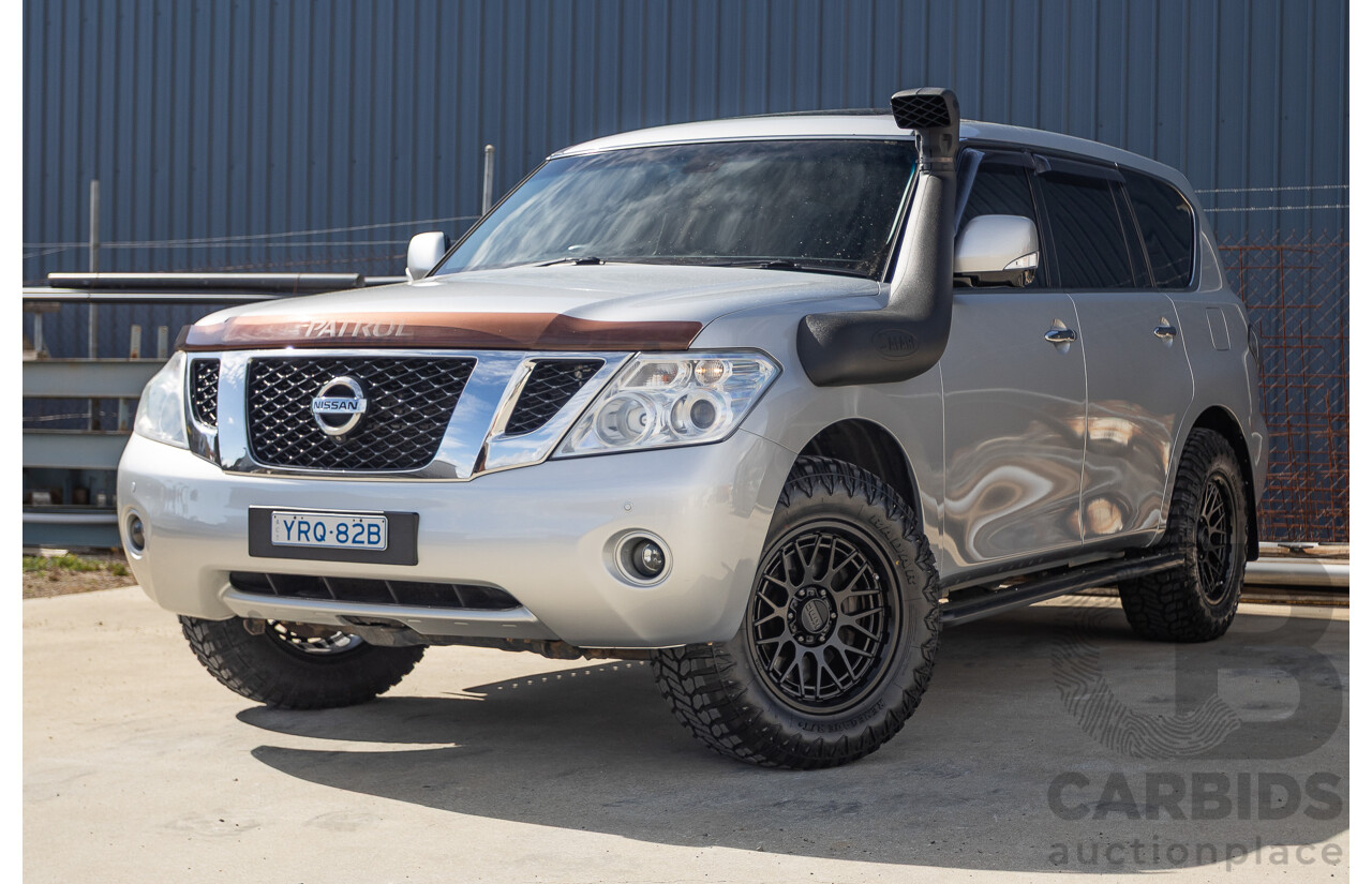 9/2015 Nissan Patrol Ti (4x4) Y62 Series 2 4d Wagon Brilliant Silver Metallic V8 5.6L