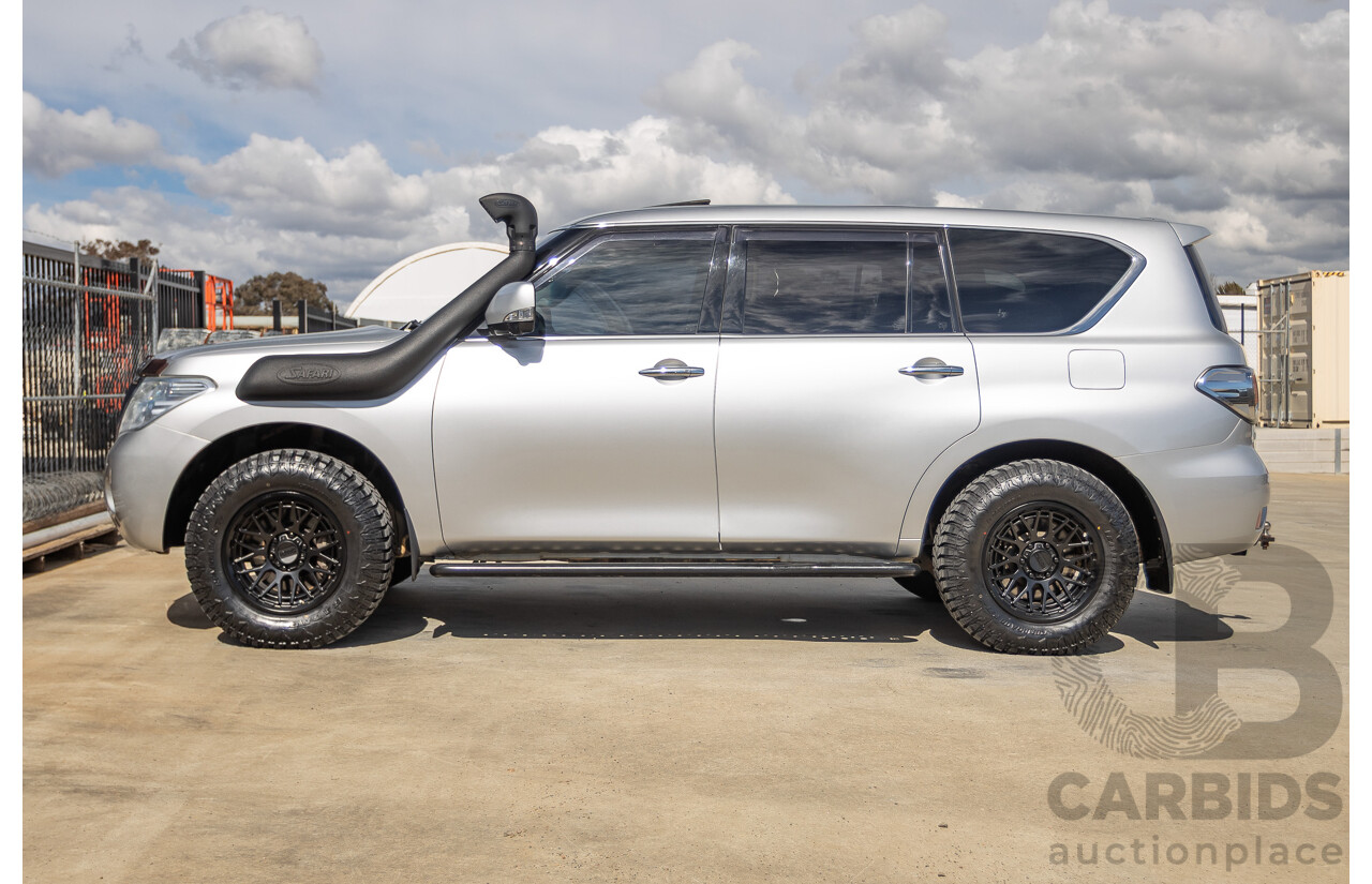 9/2015 Nissan Patrol Ti (4x4) Y62 Series 2 4d Wagon Brilliant Silver Metallic V8 5.6L