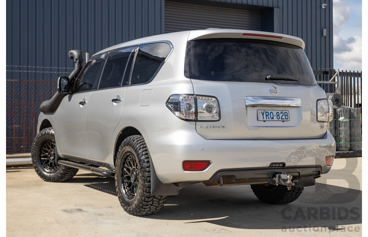 9/2015 Nissan Patrol Ti (4x4) Y62 Series 2 4d Wagon Brilliant Silver Metallic V8 5.6L