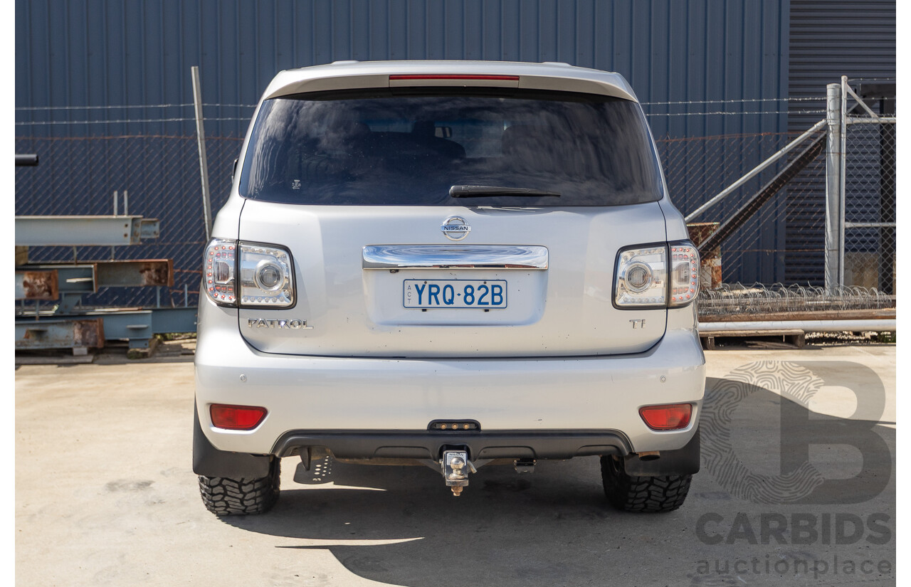 9/2015 Nissan Patrol Ti (4x4) Y62 Series 2 4d Wagon Brilliant Silver Metallic V8 5.6L