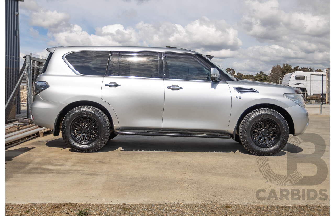 9/2015 Nissan Patrol Ti (4x4) Y62 Series 2 4d Wagon Brilliant Silver Metallic V8 5.6L