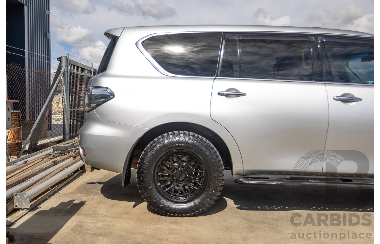 9/2015 Nissan Patrol Ti (4x4) Y62 Series 2 4d Wagon Brilliant Silver Metallic V8 5.6L