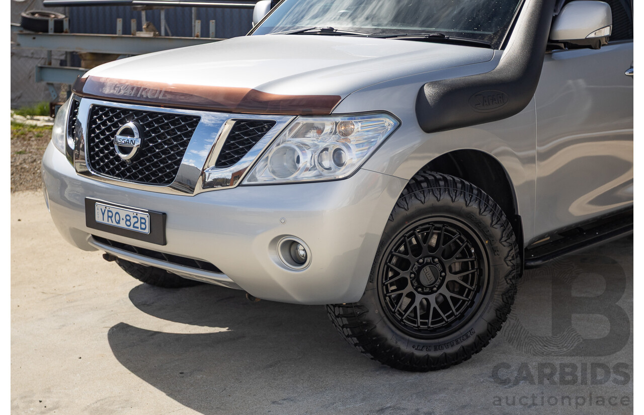 9/2015 Nissan Patrol Ti (4x4) Y62 Series 2 4d Wagon Brilliant Silver Metallic V8 5.6L