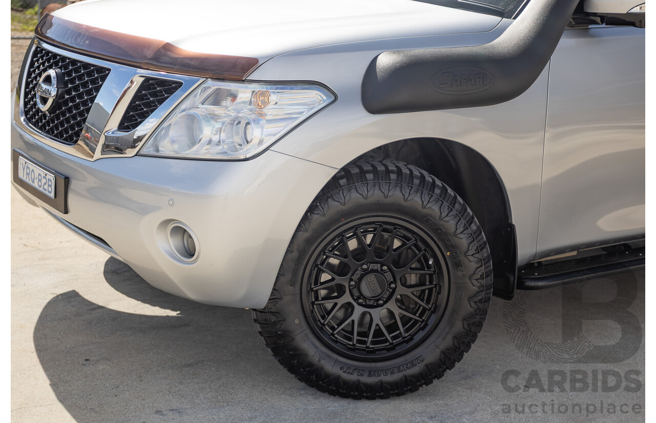 9/2015 Nissan Patrol Ti (4x4) Y62 Series 2 4d Wagon Brilliant Silver Metallic V8 5.6L