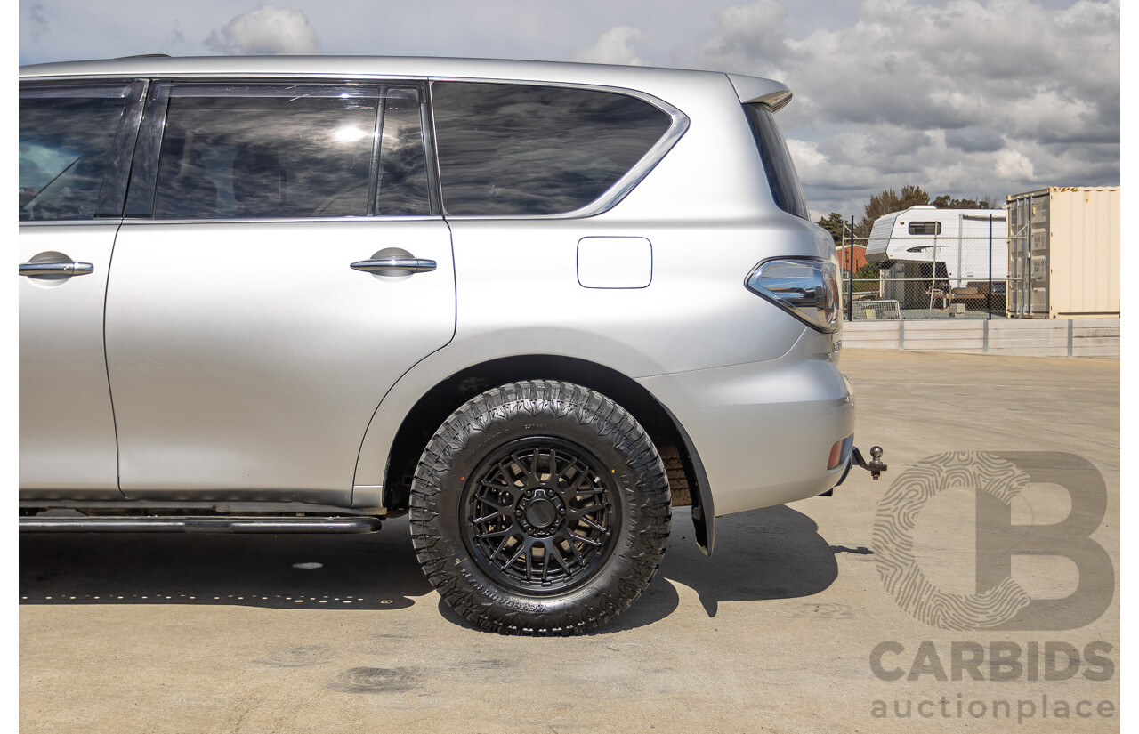 9/2015 Nissan Patrol Ti (4x4) Y62 Series 2 4d Wagon Brilliant Silver Metallic V8 5.6L
