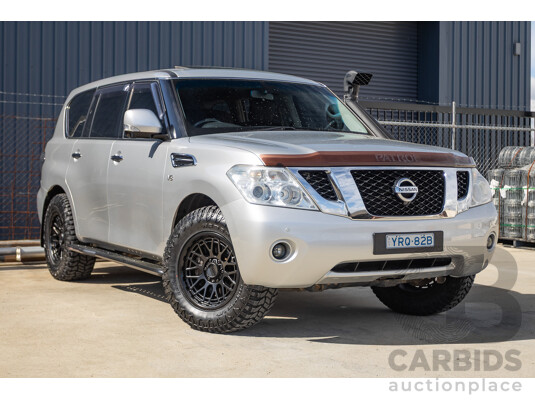 9/2015 Nissan Patrol Ti (4x4) Y62 Series 2 4d Wagon Brilliant Silver Metallic V8 5.6L