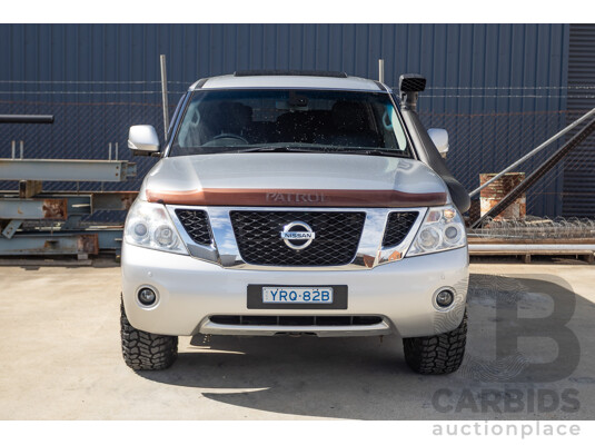 9/2015 Nissan Patrol Ti (4x4) Y62 Series 2 4d Wagon Brilliant Silver Metallic V8 5.6L