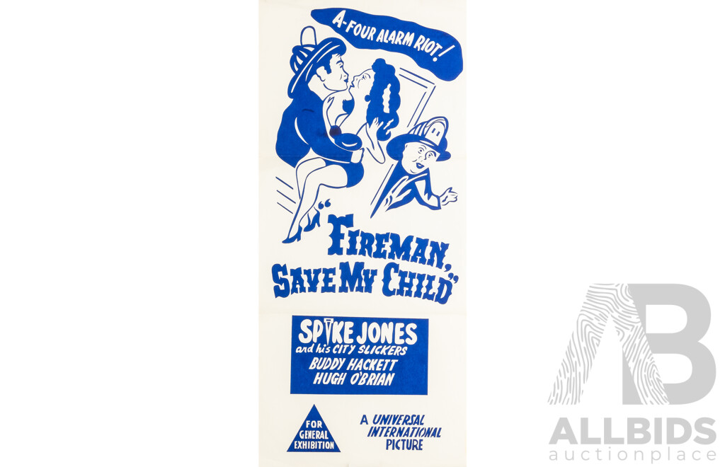 Fireman, Save My Child (1954), Original Australian Daybill Cinema Poster