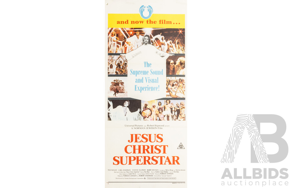 Jesus Christ Superstar (1973), Original Australian Daybill Cinema Poster, M.A.P.S. Litho Pty. Ltd.