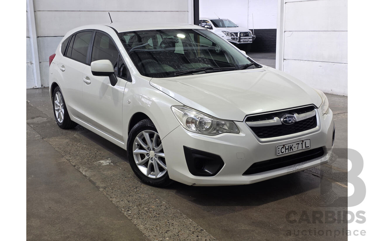 06/2012 Subaru Impreza 2.0i (AWD) MY12 5d Hatchback White 2.0L