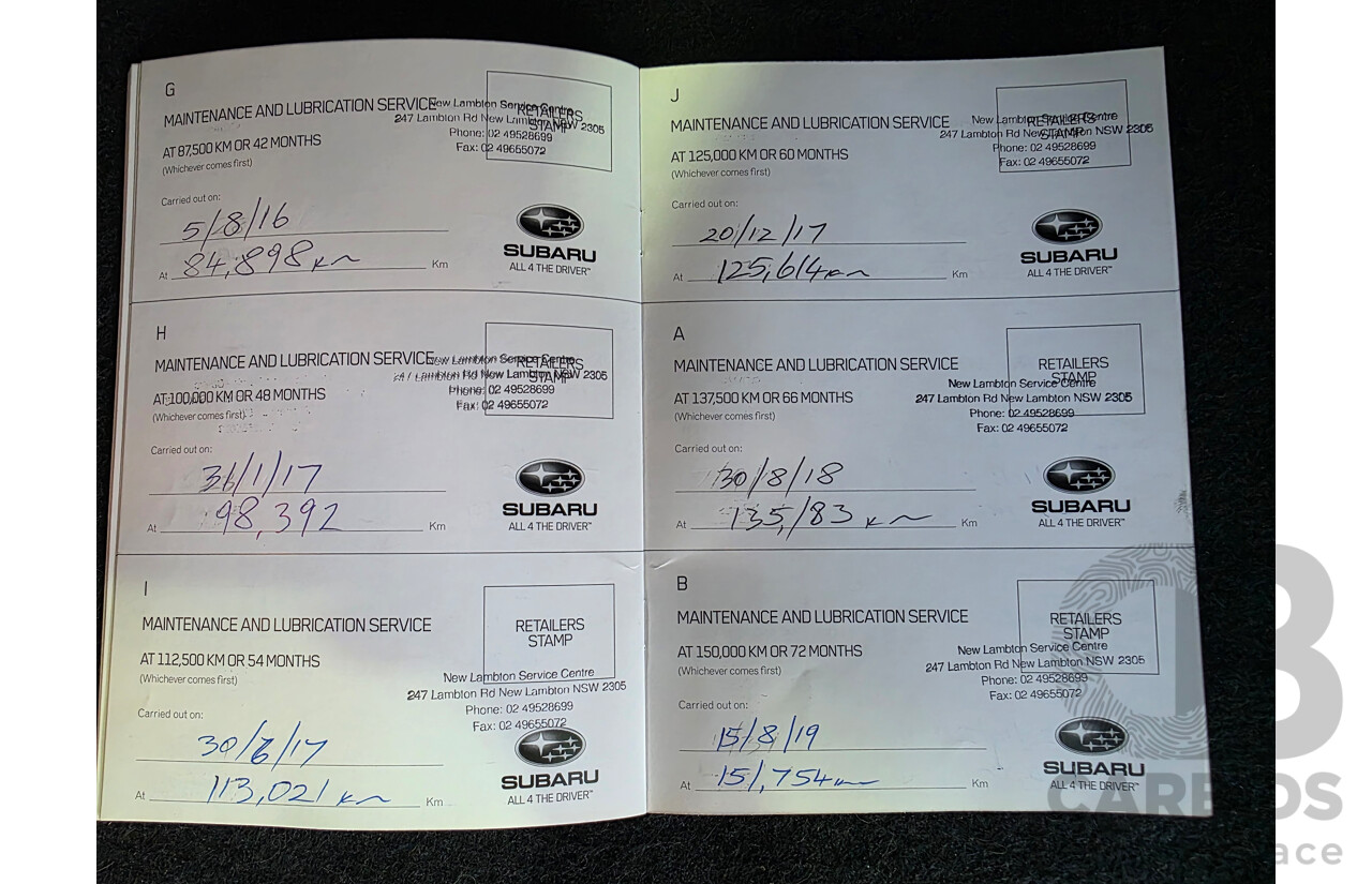 06/2012 Subaru Impreza 2.0i (AWD) MY12 5d Hatchback White 2.0L