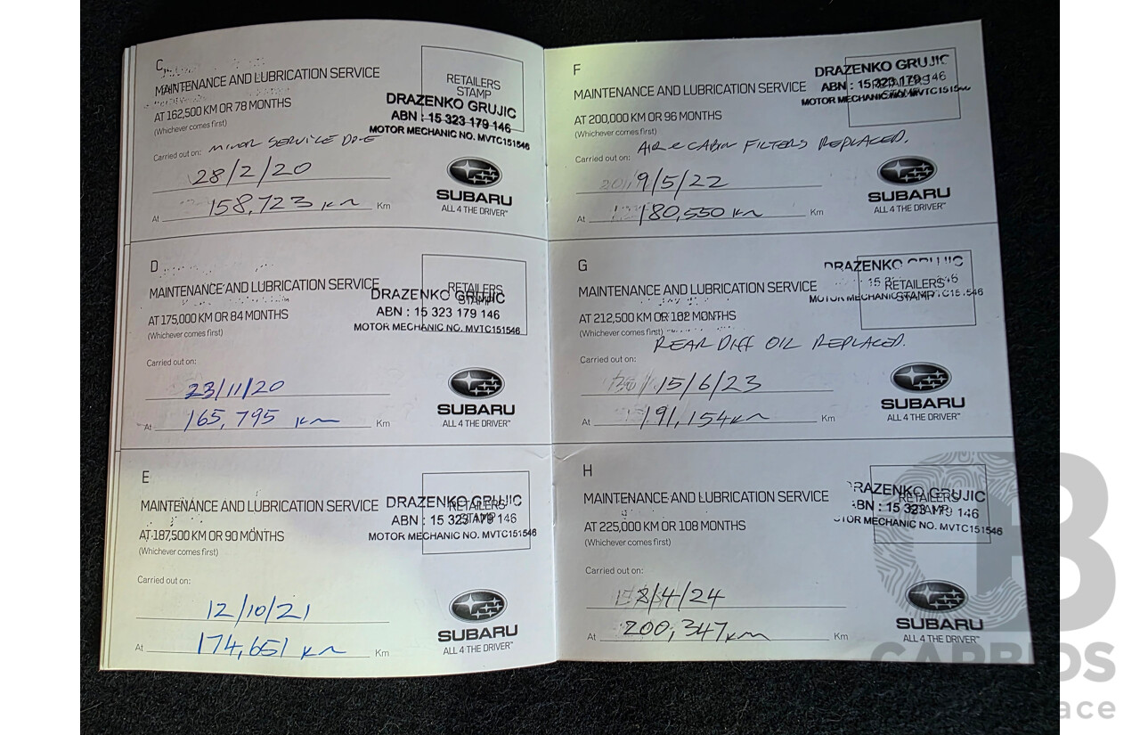 06/2012 Subaru Impreza 2.0i (AWD) MY12 5d Hatchback White 2.0L
