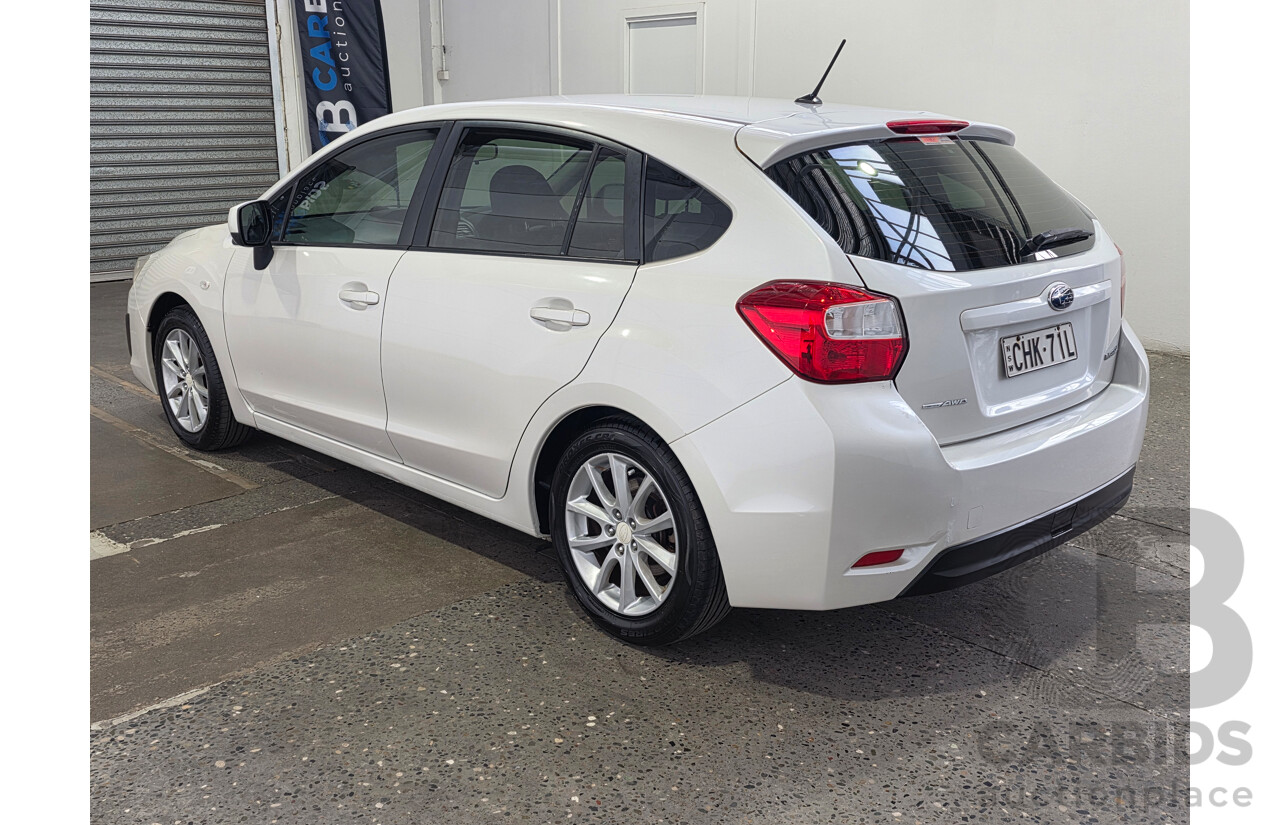 06/2012 Subaru Impreza 2.0i (AWD) MY12 5d Hatchback White 2.0L