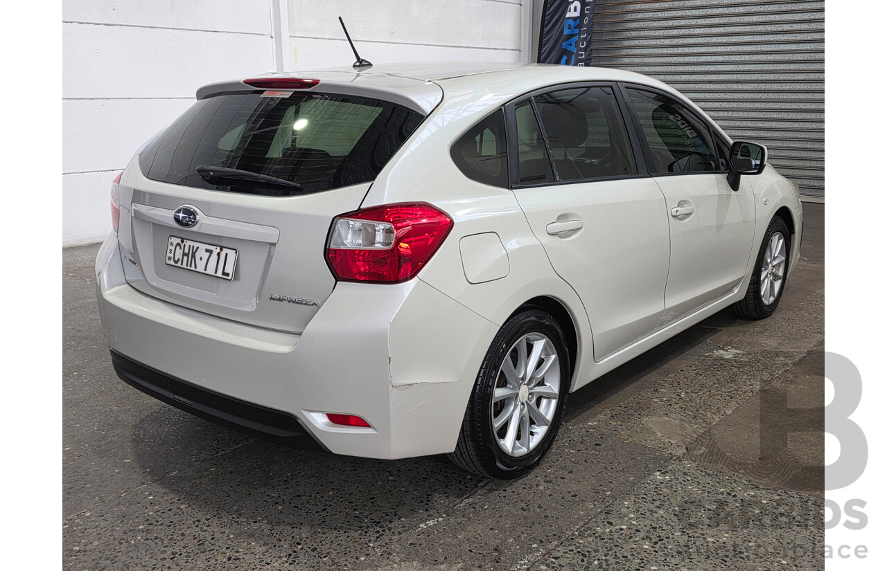 06/2012 Subaru Impreza 2.0i (AWD) MY12 5d Hatchback White 2.0L