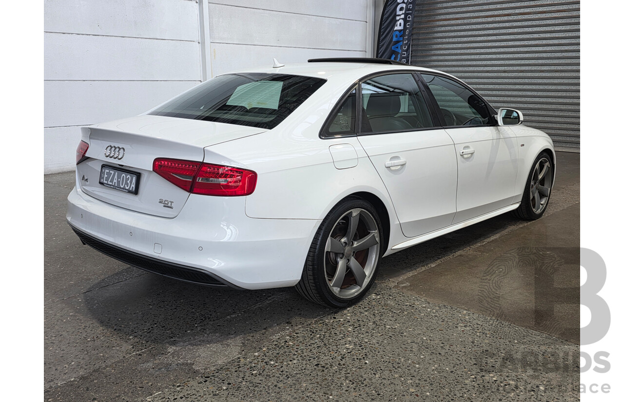 10/2013 Audi A4 2.0 TFSI QUATTRO AWD B8 (8K) MY14 4d Sedan White 2.0L